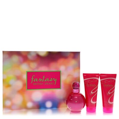 Fantasy by Britney Spears Gift Set — 3.3 oz Eau De Parfum Spray + 3.3 oz Body Souffle + 3.3 oz Shower Gel (Women)