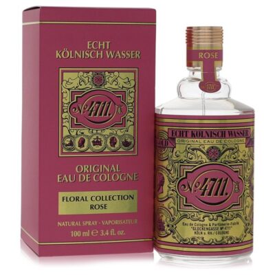 4711 Floral Collection Rose by 4711 Eau De Cologne Spray (Unisex) 3.4 oz (Men)