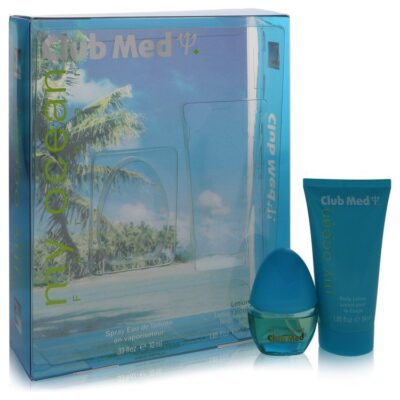 Club Med My Ocean by Coty Gift Set — .33 oz Mini EDT Spray + 1.85 oz Body Lotion (Women)